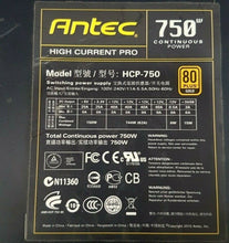 Load image into Gallery viewer, Antec 750W PSU - High Current Pro - Model HCP-750 - 80 PLUS Gold - Power Supply