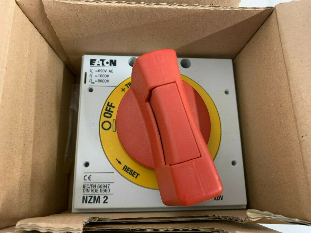 EATON INDUSTRIES NZM2-XDVR ROTARY HANDLE RED-YELLOW LOCKABLE NEW