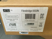 Load image into Gallery viewer, NEW ATTO FibreBridge 6500N 8Gb Fibre Channel to 6Gb SAS FCBR-6500-DN1 63E97E
