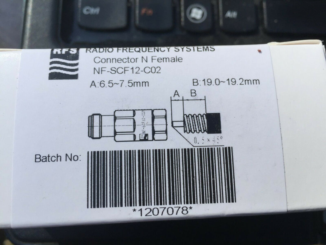 RFS RADIO FREQUENCY SYSTEMS CONNECTOR N FEMALE  NF-SCF12-C02