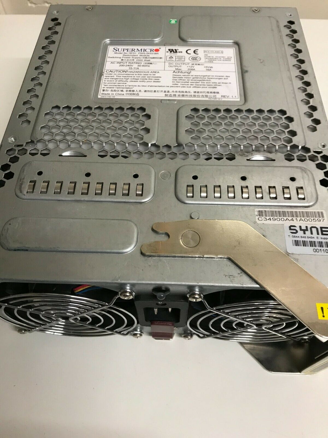 NEW Supermicro PWS-2K53-BR 2500Watts 200-240Volts AC Plug-in Power Supply