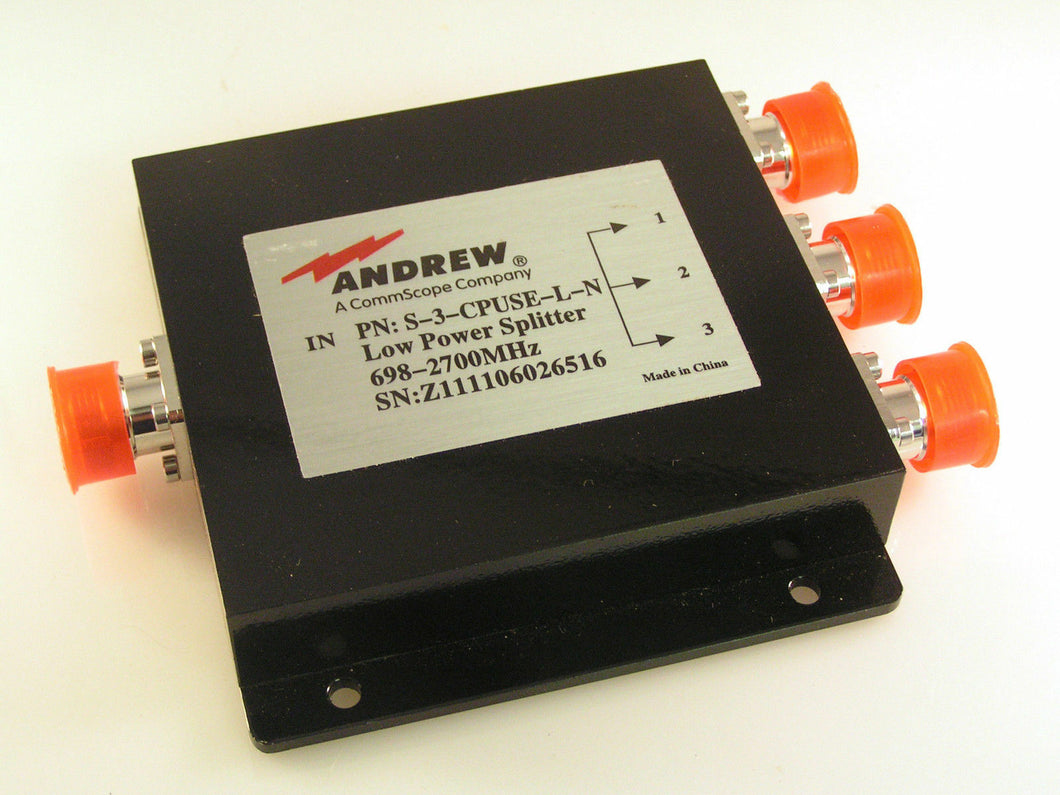 Andrew S-3-CPUSE-L-N Low Power Splitter 698-2700MHz N Socket to 3 N Socket