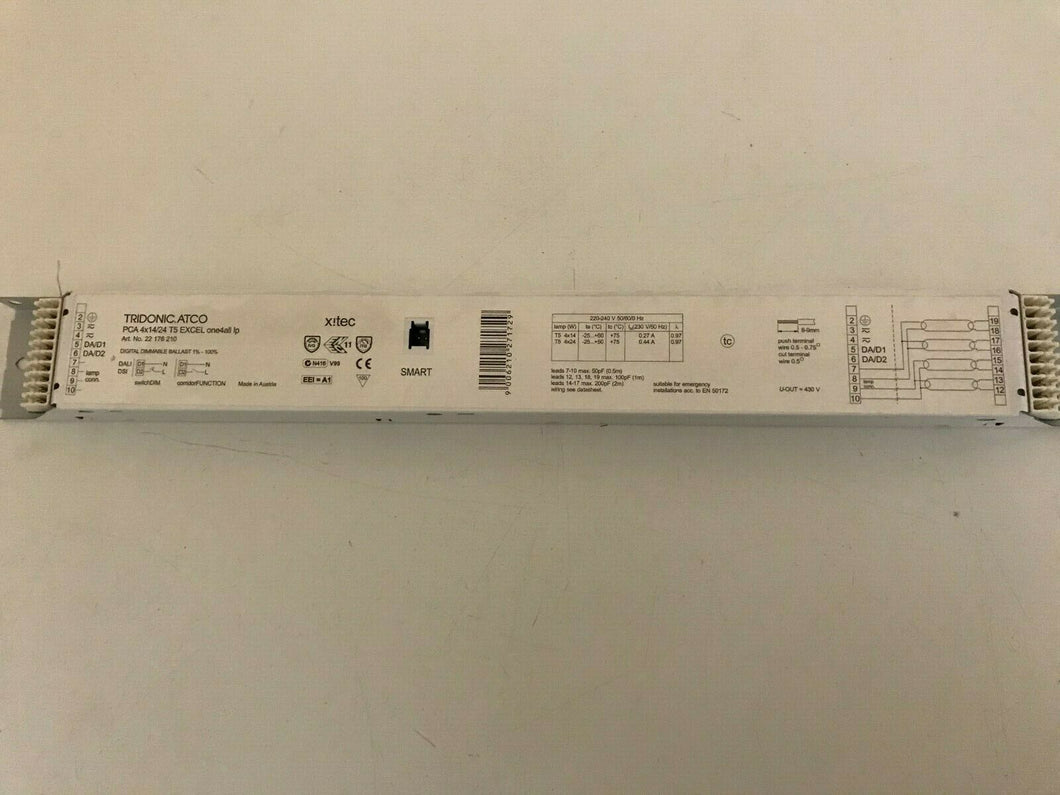 Tridonic atco  PCA 4x14/24 T5 Excel one 4 all digital dimmable  Ballast