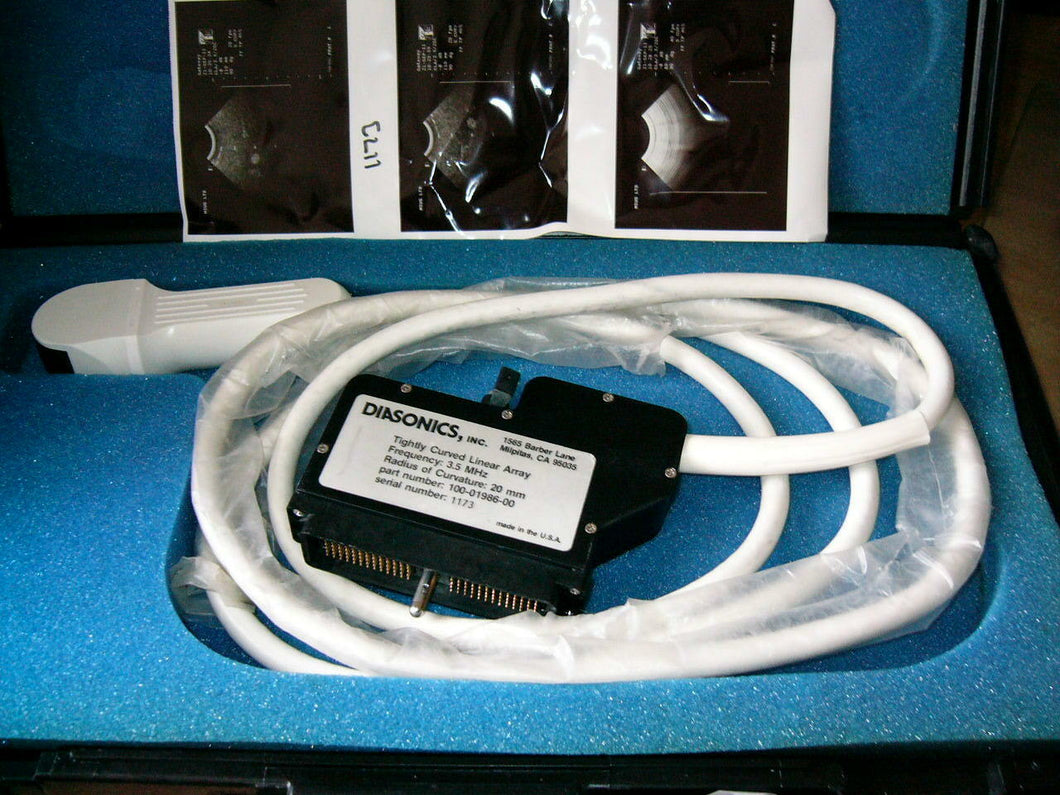diasonics tightly curved linear array 3.5mhz part no;100-01986-00 working