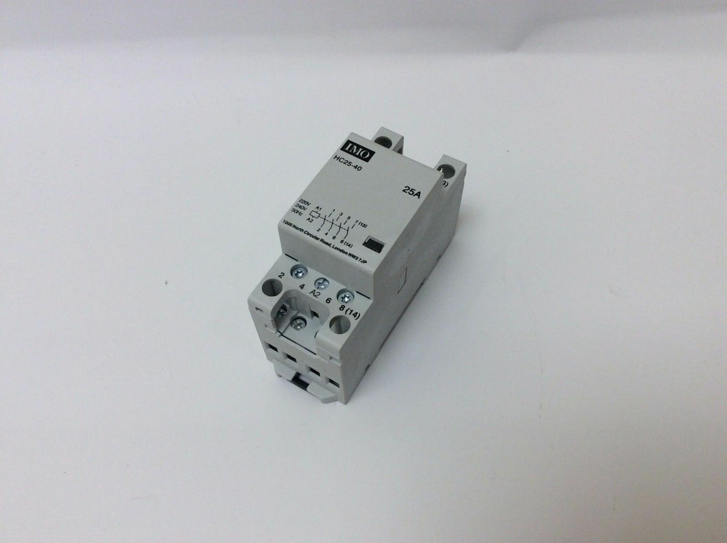 25 AMP 4 POLE CONTACTOR 230V COIL 2 MODULE IMO CR42C