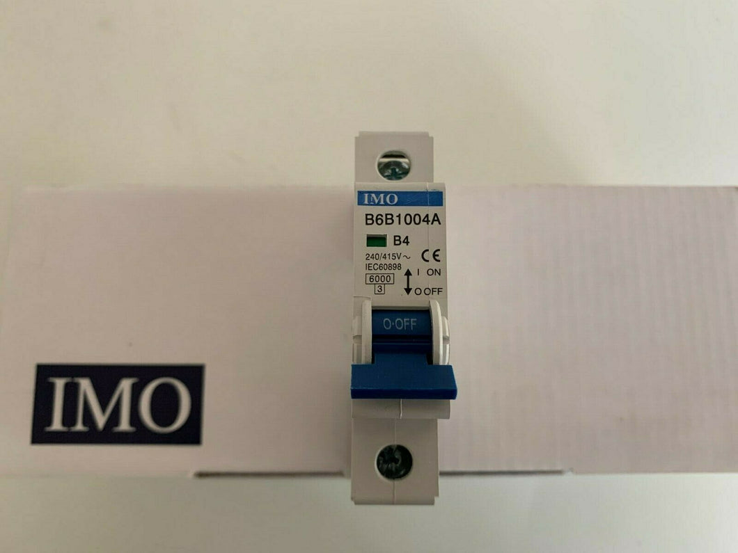 NEW IMO B6B1004 4 Amp Type B Single Pole 240V 6kA Miniature Circuit Breaker MCB