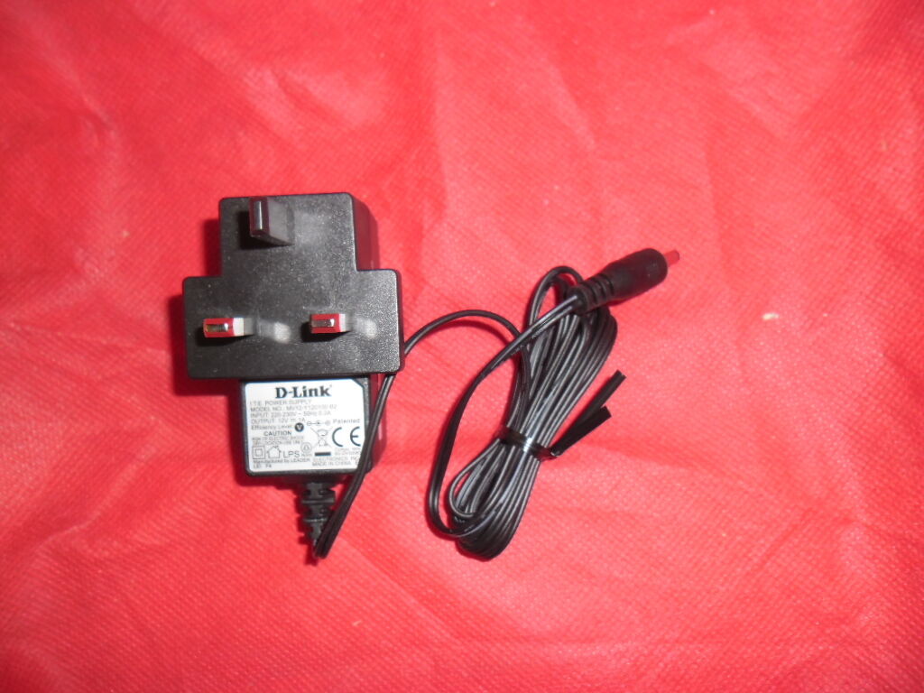 D-Link UK Adapter Model MV12-Y120100-B2 Input 220-230VAC Output 12VDC 1A