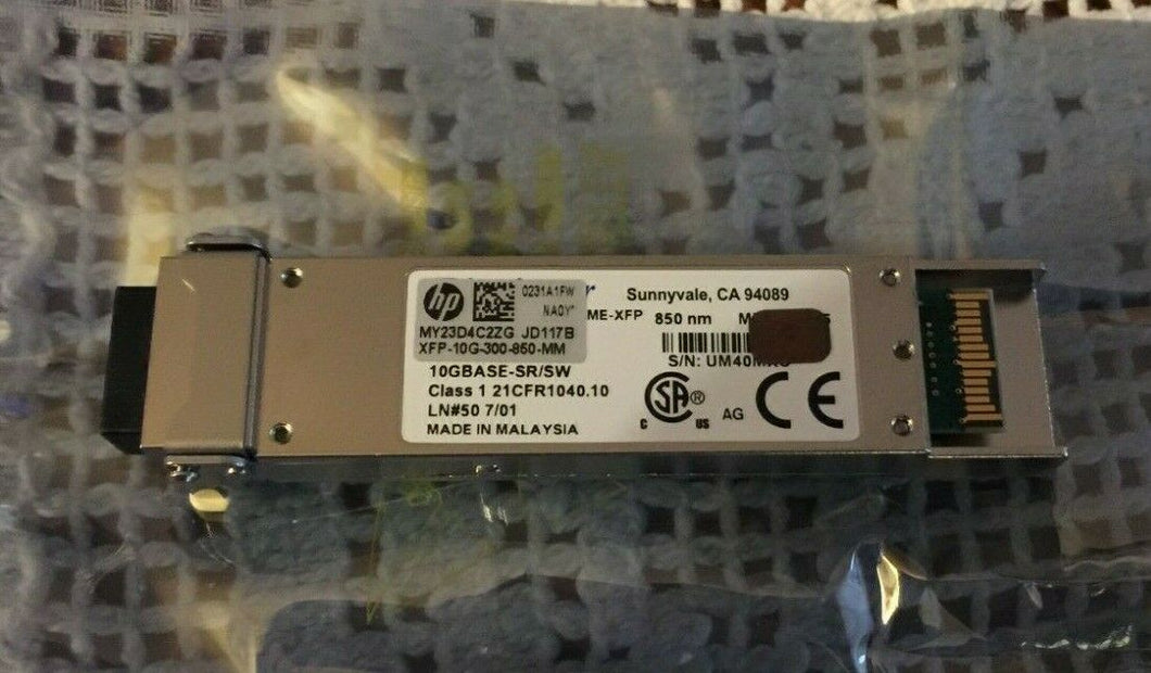 HP 10G Base-SR/SW 850nm Multi-mode 300m 850nm XFP Transceiver Module JD117B