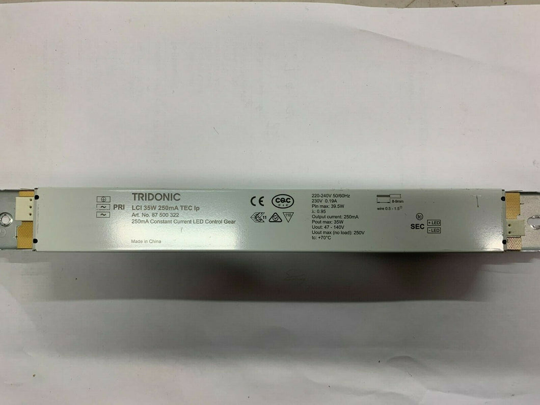 Tridonic 87500322 - LCI 35w 250mA TEC lp LED Constant Current Driver