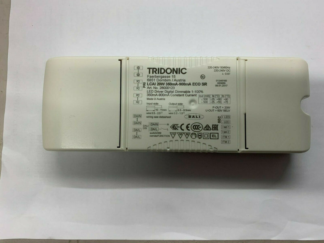 TRIDONIC LCAI 20W 350-900mA ECO SR LED Digital dimmable Control Driver