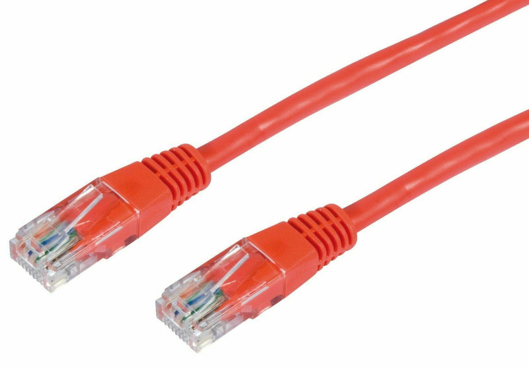 1.5M ETHERNET CABLE CAT5e RJ45 RED LAN NETWORK PATCH LEAD