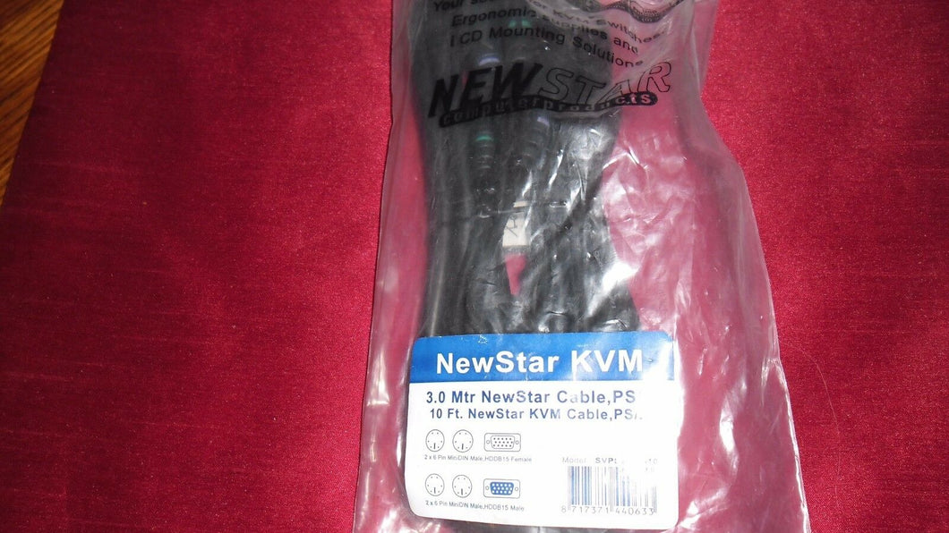 Newstar Switch USB KVM Cable - 3m, Black,