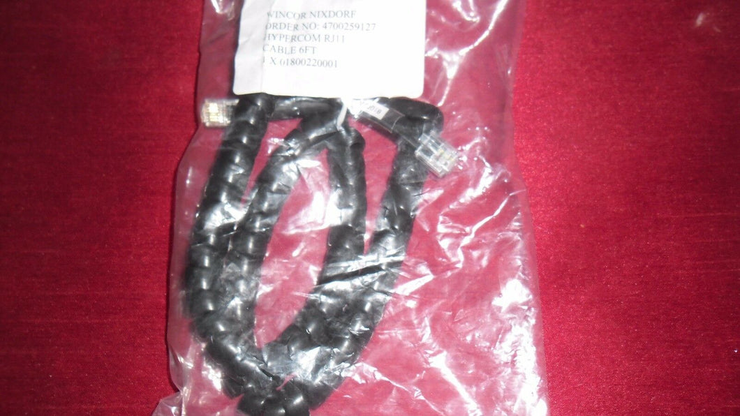 WINCOR NIXDORF 6FT RJ11 CURLY CABLE PART NO;01800220001