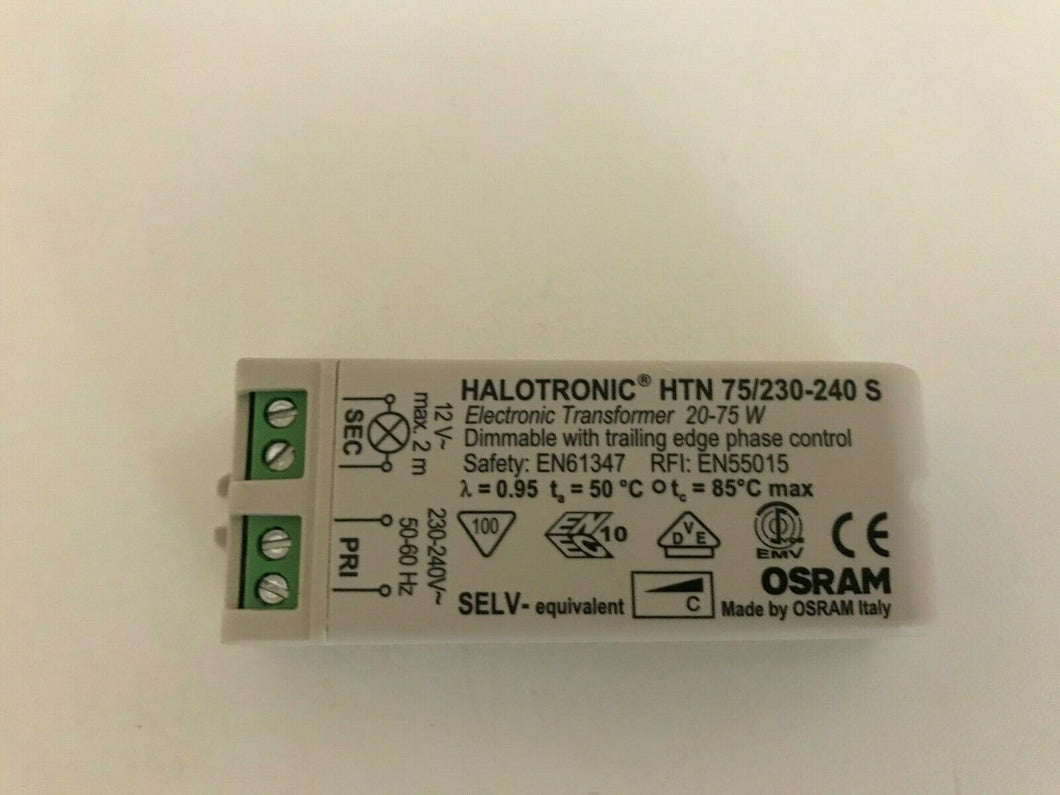 Osram halotronic htn 75/230-240s electronic transformer 20-75w dimmable