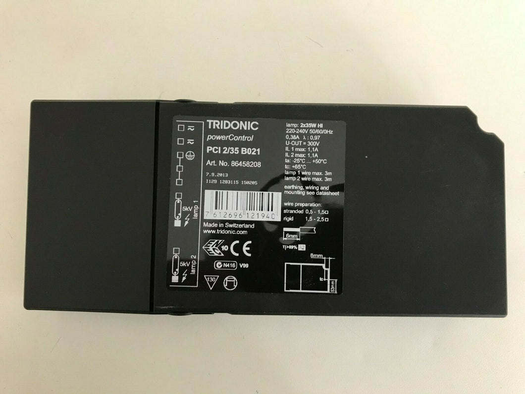 new TRIDONIC PCI 2/35 B021 Art. No.86458208 2X35W power CONTROL GEAR BALLAST