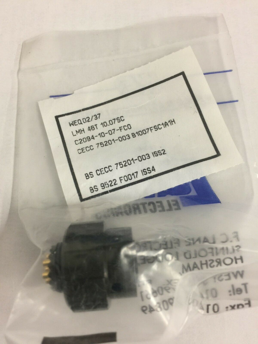 weald electronics circular military connector c2094-10-07-fc0