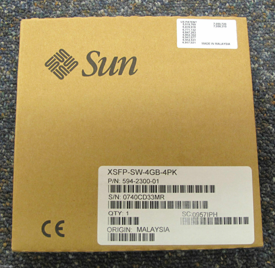 Sun XSFP-SW-4GB-4PK Fibre Optic 4Gb Short Wave 850nm GBIC SFP (4 x 371-0294)