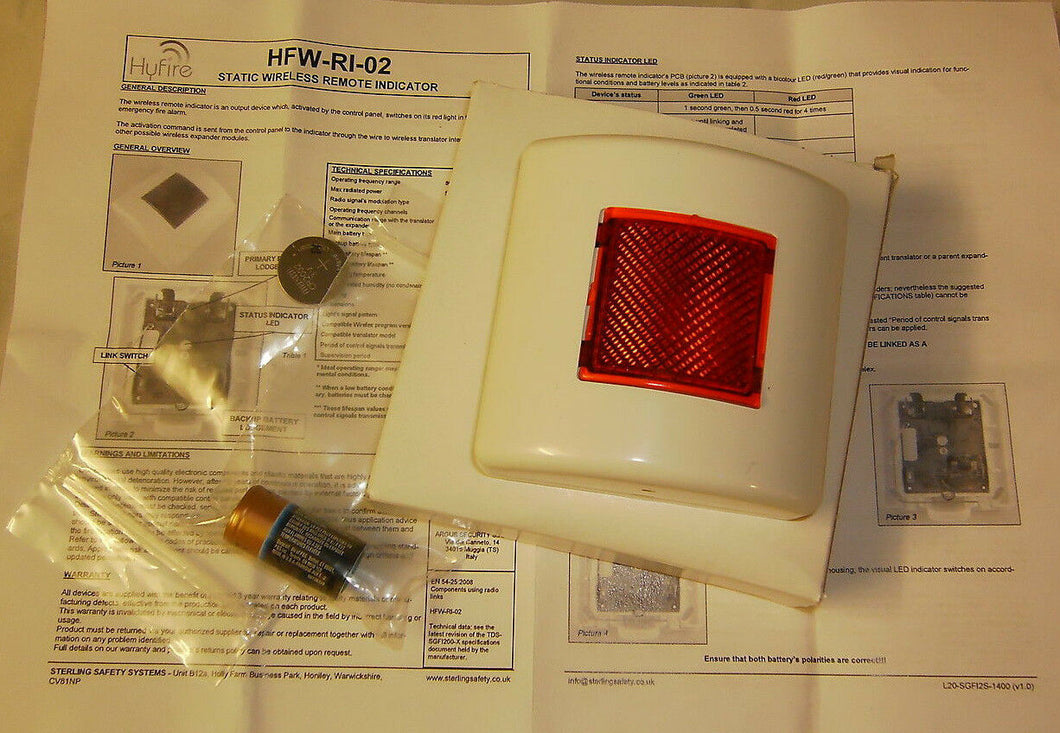 Hyfire HFW-RI-02 Static Wireless Remote Indicator